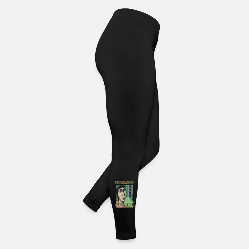 Psychedelic Portrait with Inspirational Text Women’s Jersey Leggings