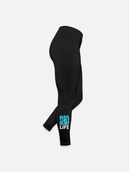 Dad Life Duo Silhouette Graphic, Best Fathers  - Women’s Jersey Leggings - black - Right