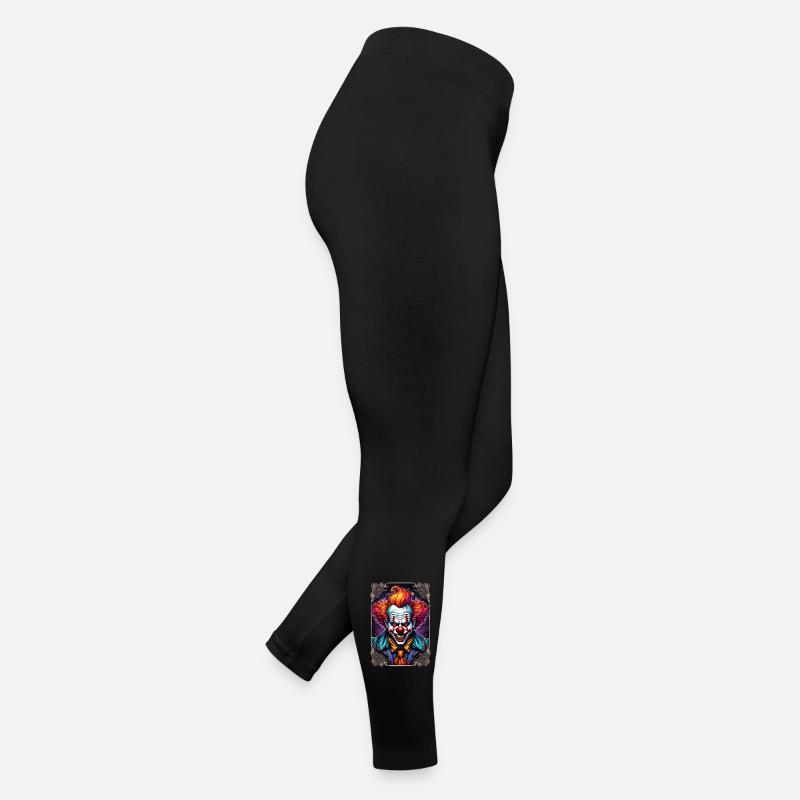 Grusel Clown Horrorbild Frauen Jersey Leggings