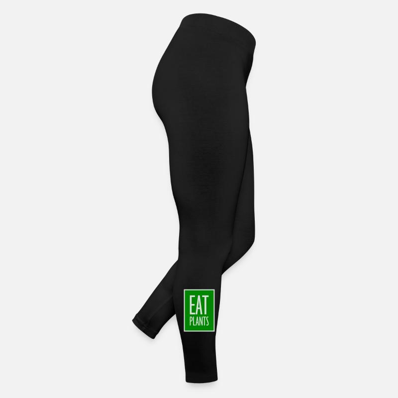 Eat Plants Lustig Vegan Vegetarisch Statement Logo Frauen Jersey Leggings