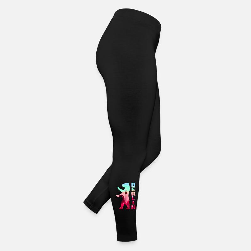 Silhouette de néon d’ours de Berlin Legging en jersey Femme