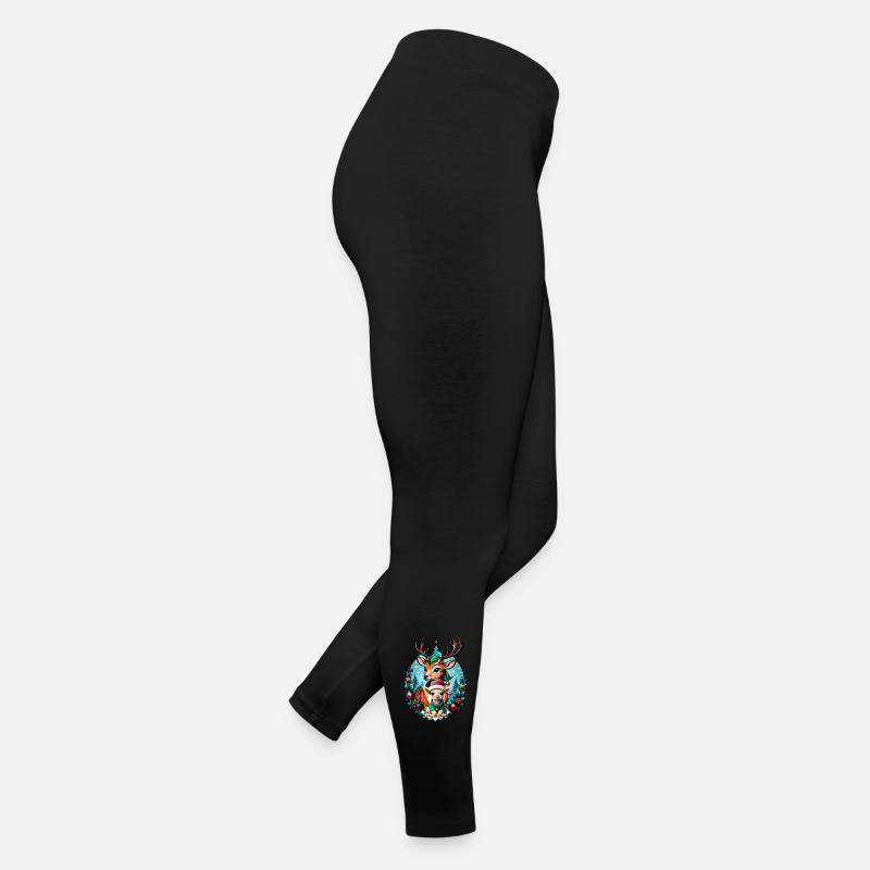 Illustration de Noël joyeuse et confortable Legging en jersey Femme