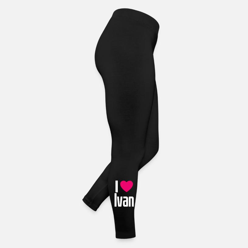 I Love Ivan Pinkes Herz Ich liebe Ivan Frauen Jersey Leggings