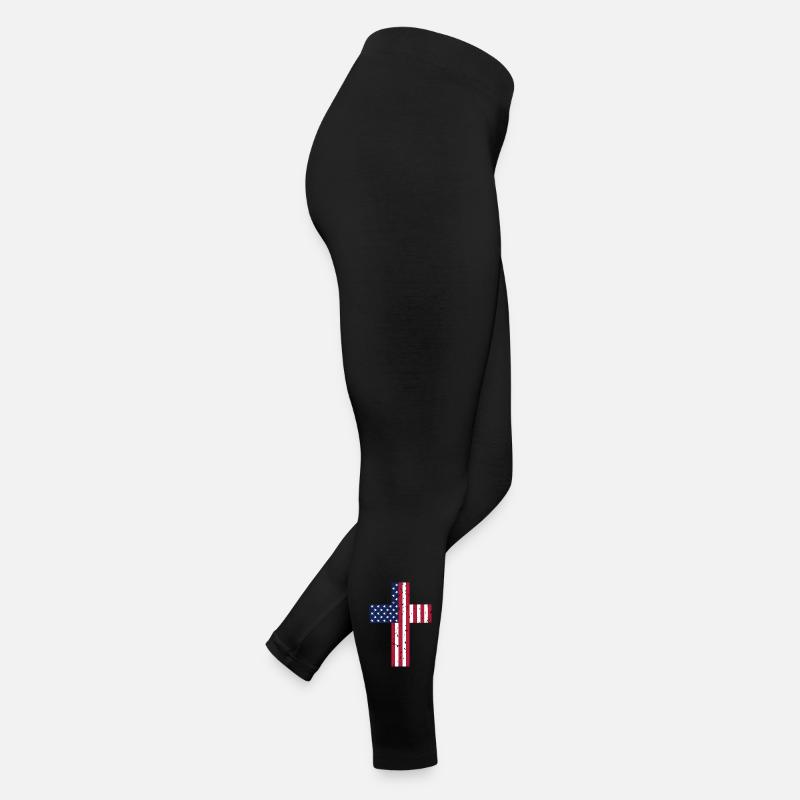 USA Cross Flag Women’s Jersey Leggings