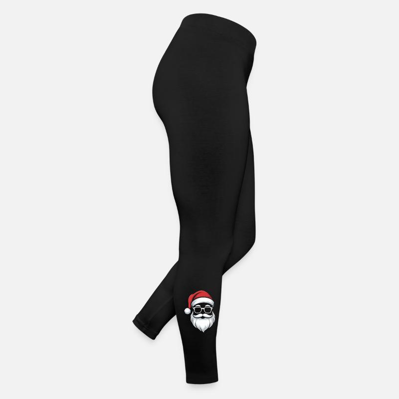 Noël geek avec des lunettes Legging en jersey Femme