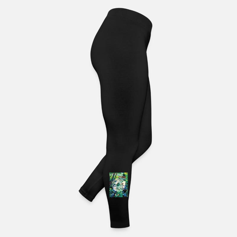 Paysage fluvial des koïs japonais avec design Kamon Legging en jersey Femme