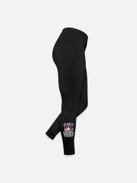 Knot Today Cat with Wool - Women’s Jersey Leggings - black - Right