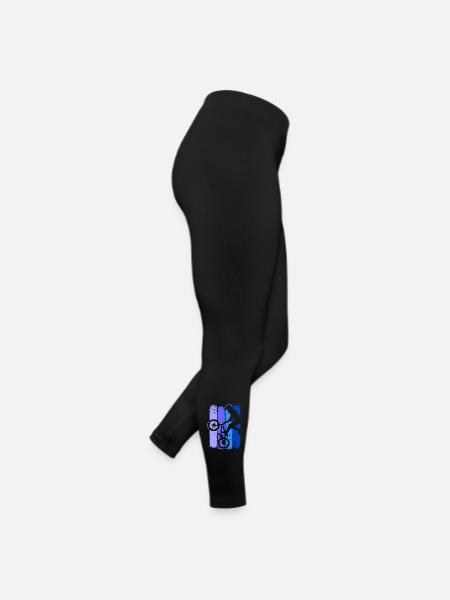 Bmx Retro | Bmx Fahrrad Fahrer Blau | Bmx Bike - Frauen Jersey Leggings - Schwarz - Rechts
