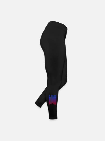 El Paso Skyline Gradient - Frauen Jersey Leggings - Schwarz - Rechts