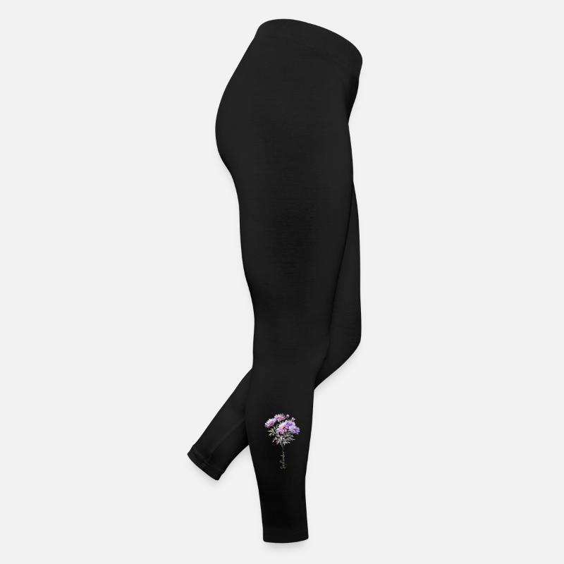 Strauß von Aster Kuchen September Blume Frauen Jersey Leggings