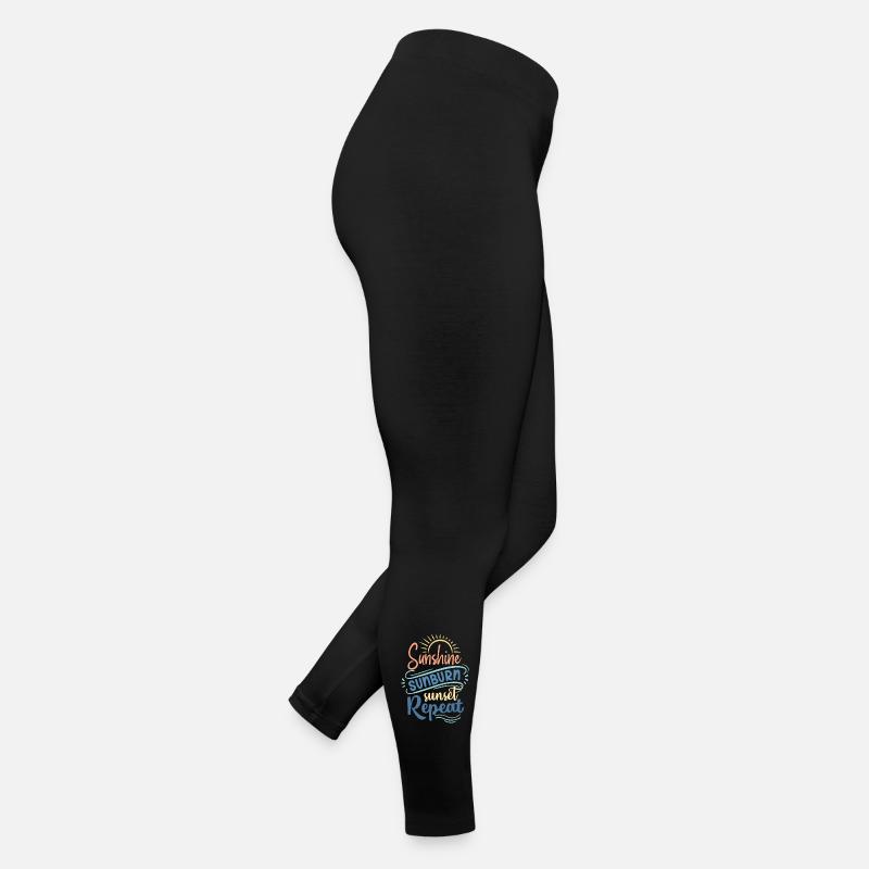 Soleil Coup De Soleil Coucher De Soleil Répéter Legging en jersey Femme
