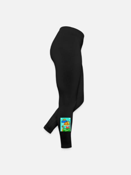 EG Frau I positive Sprüche I Muttertag I Urlaub - Frauen Jersey Leggings - Schwarz - Rechts