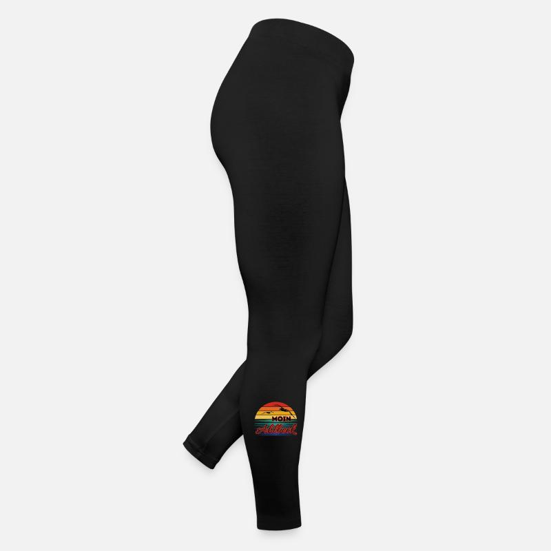 Moin Ahlbeck mit Möwe im Retro Style-Ahlbeck Frauen Jersey Leggings