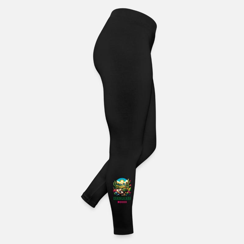 Guadalajara Mexico cactus design Women’s Jersey Leggings