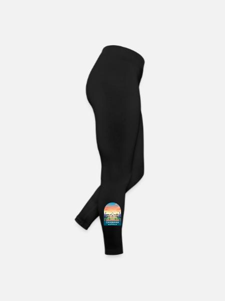 Canberra, Australiens Parlamentsgebäude, Reisekunst - Frauen Jersey Leggings - Schwarz - Rechts