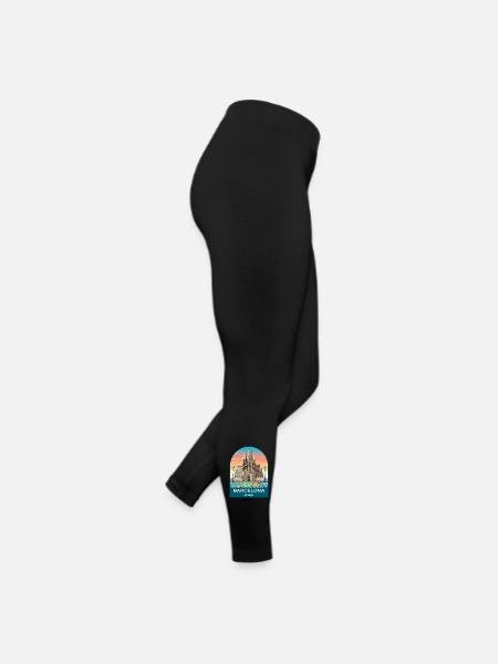 Affiche de voyage vintage de Barcelone, Espagne - Legging en jersey Femme - noir - Droite