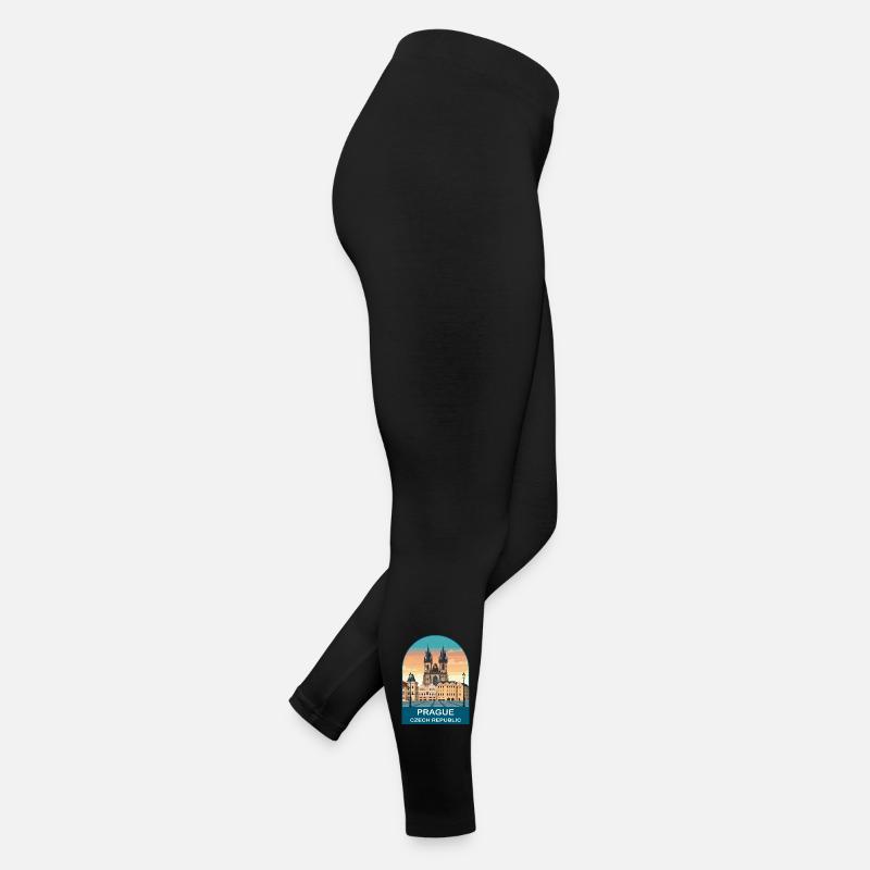 Prague Czech Republic Vintage Poster Women’s Jersey Leggings