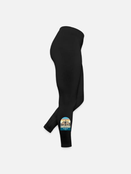 Venice Italy Vintage Travel Poster Art - Women’s Jersey Leggings - black - Right