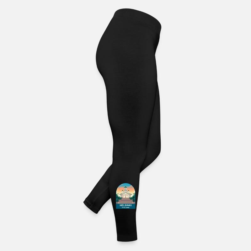 Affiche de voyage vintage Helsinki Finland Legging en jersey Femme