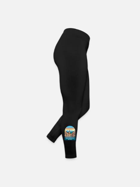 Innsbruck Austria Vintage Travel Poster Art - Women’s Jersey Leggings - black - Right