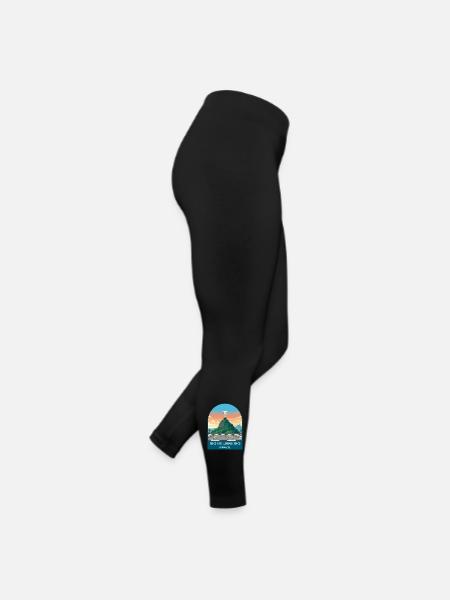 Rio de Janeiro Brazil Vintage Travel Poster - Women’s Jersey Leggings - black - Right