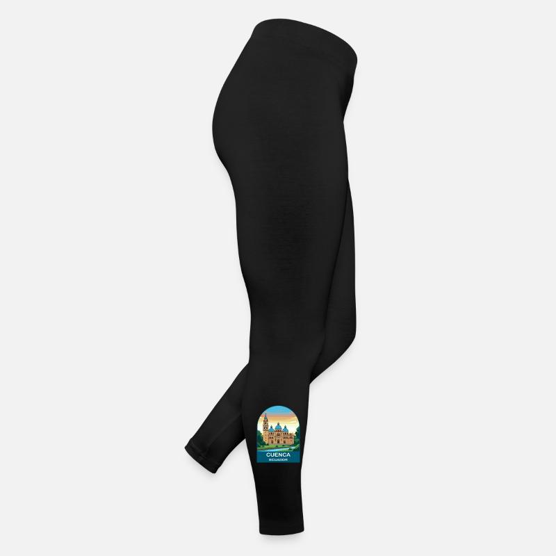 Cuenca Ecuador Vintage Cathedral Travel Poster Women’s Jersey Leggings
