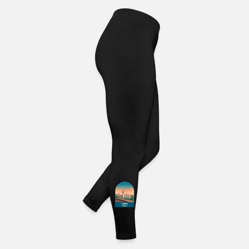 Lima Peru Cityscape Vintage-Reiseposter-Kunst Frauen Jersey Leggings