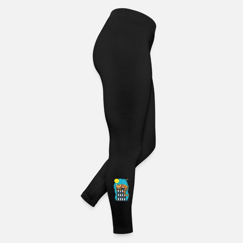 Chat sur gratte-ciel Legging en jersey Femme