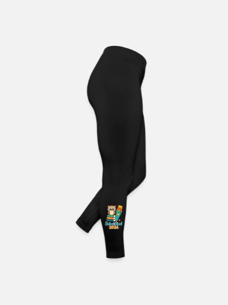 Schulkind 2026 Eule Einschulung - Frauen Jersey Leggings - Schwarz - Rechts