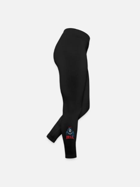 See ya in hell - Frauen Jersey Leggings - Schwarz - Rechts
