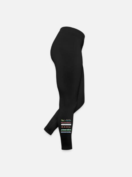 Eisenbahn Zug Lokomotive Bahn Eisenbahnfan Motiv - Frauen Jersey Leggings - Schwarz - Rechts