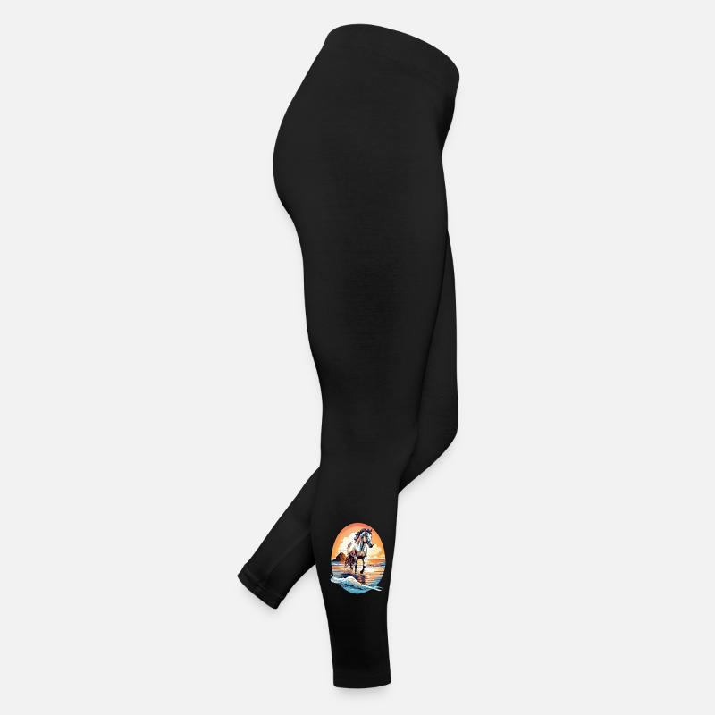 Pferd am Strand Frauen Jersey Leggings