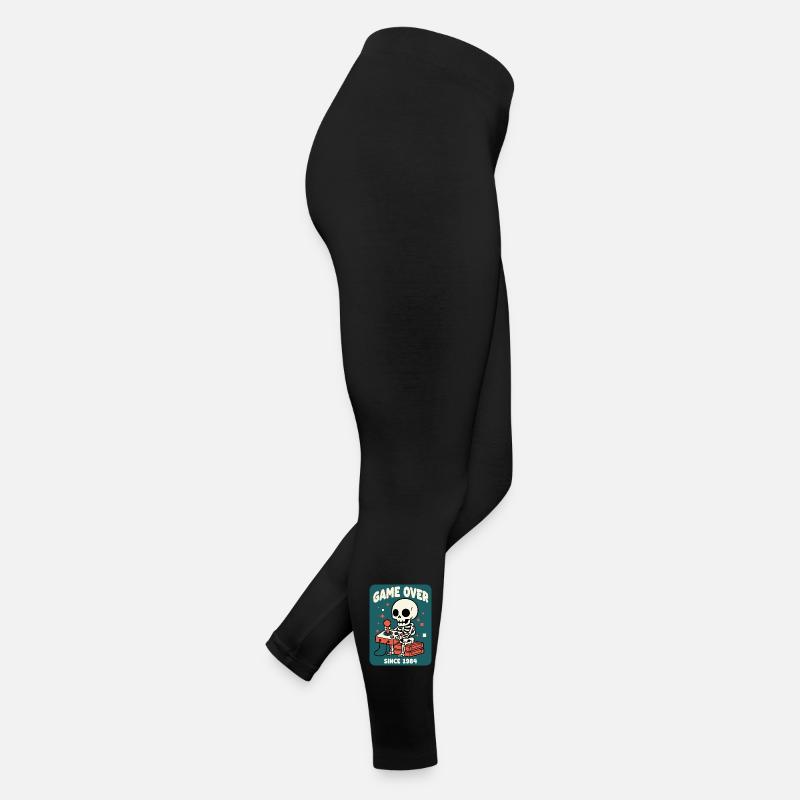 Game Over 1984 Retro Skelett Arcade Frauen Jersey Leggings