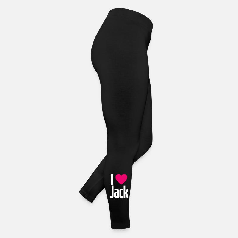 I Love Jack Pinkes Herz Ich liebe Jack Frauen Jersey Leggings