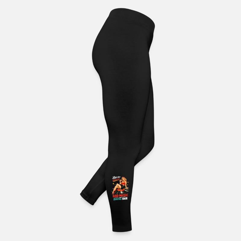 Pin-Up rétro sur disque vinyle : vinyle & rockabilly Legging en jersey Femme