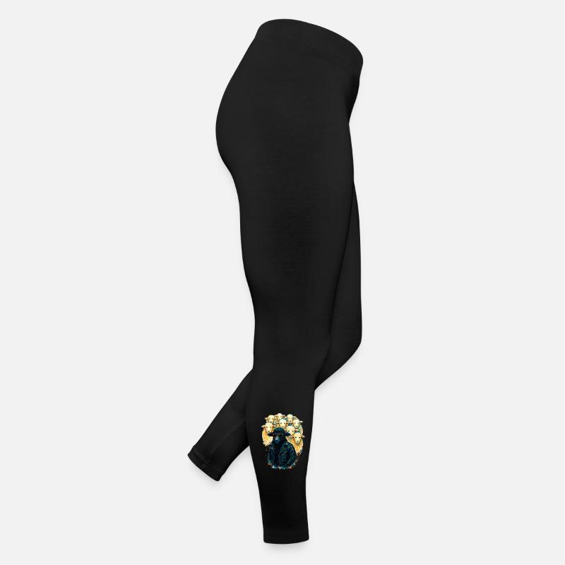 Black Sheep Nonconformist in Leather Jacket Women’s Jersey Leggings