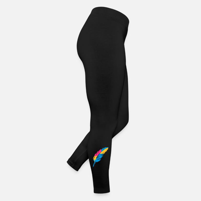 A colorful feather Women’s Jersey Leggings
