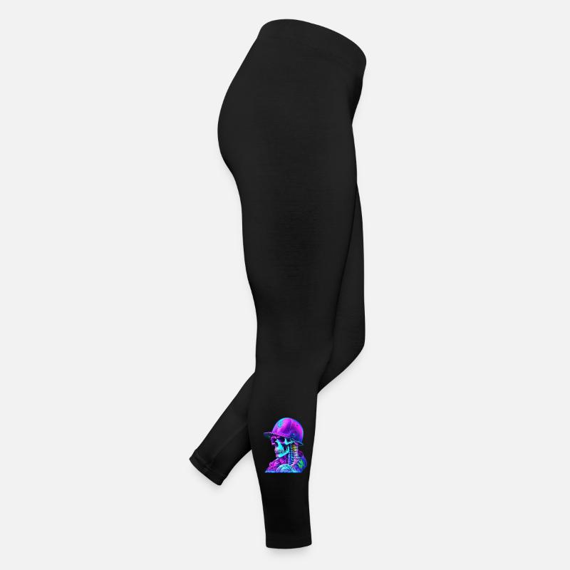 Skelett mit Kappe Frauen Jersey Leggings