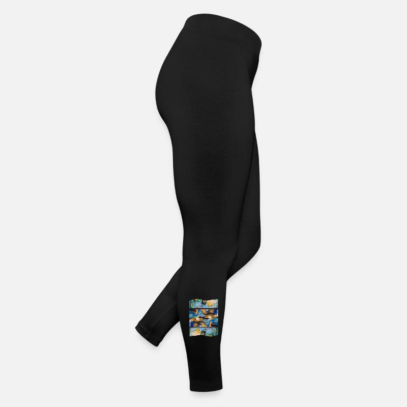 Expression colorée abstraite Legging en jersey Femme