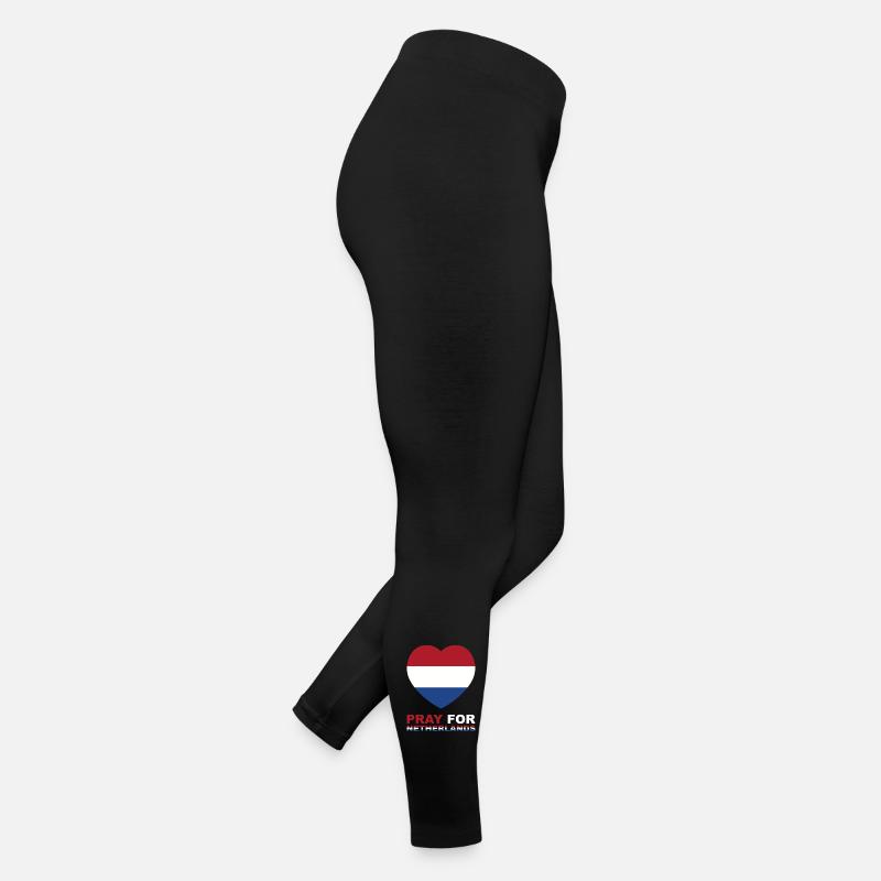 Heart with Netherlands flag and prayer text Women’s Jersey Leggings