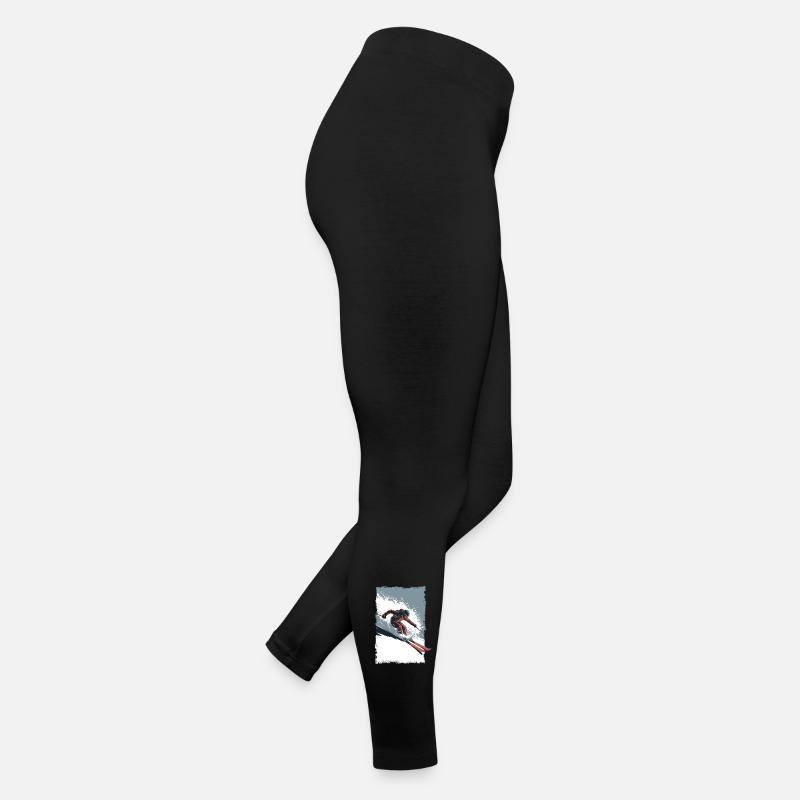 Ski Freeride Action Deep Snow Vector Style Legging en jersey Femme