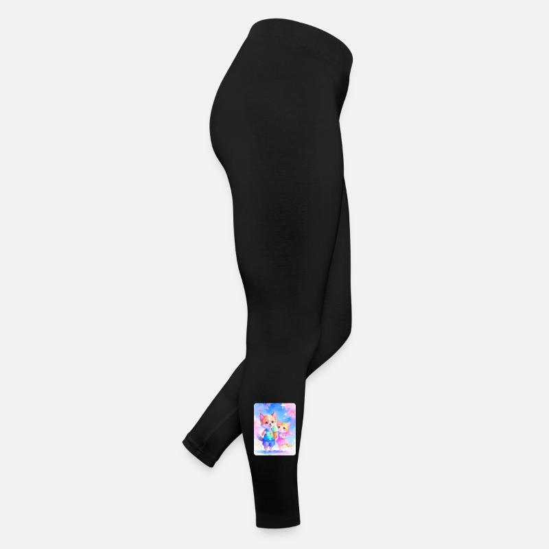 Hündchen, Kätzchen & Eiscreme - Women’s Jersey Leggings - black