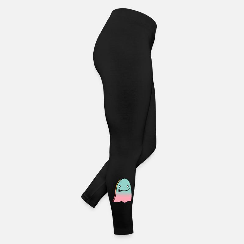 Geist doodle gradient - Frauen Jersey Leggings - Schwarz