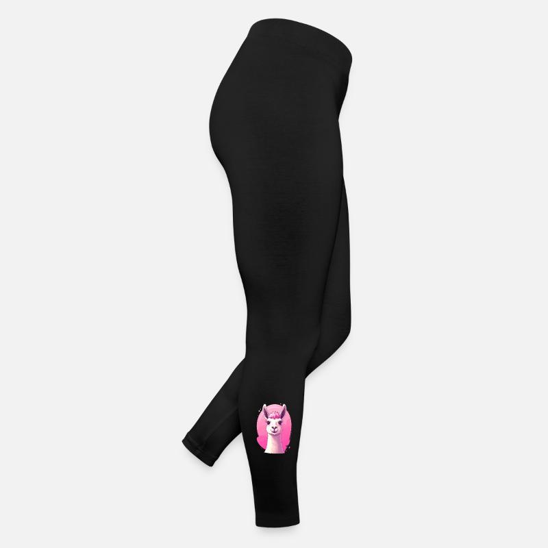 Lama / Alpaga devant le rose Legging en jersey Femme