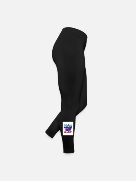 Ich bin im GAME – bunter Spruch - Frauen Jersey Leggings - Schwarz - Rechts