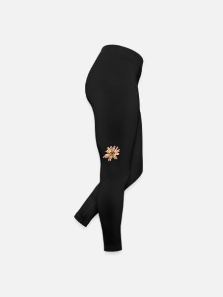 Blume pastell Blume Blumen pastell Blumen - Frauen Jersey Leggings - Schwarz - Rechts