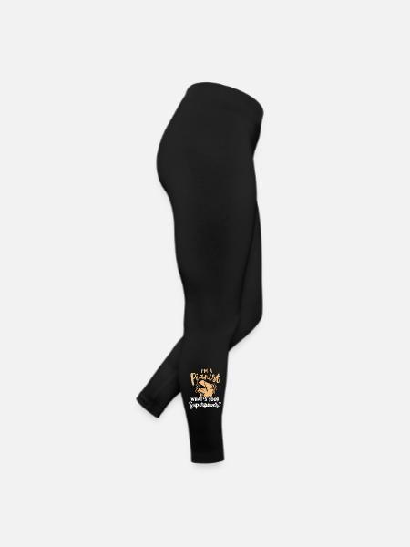 Pianist Klavierspieler - Frauen Jersey Leggings - Schwarz - Rechts