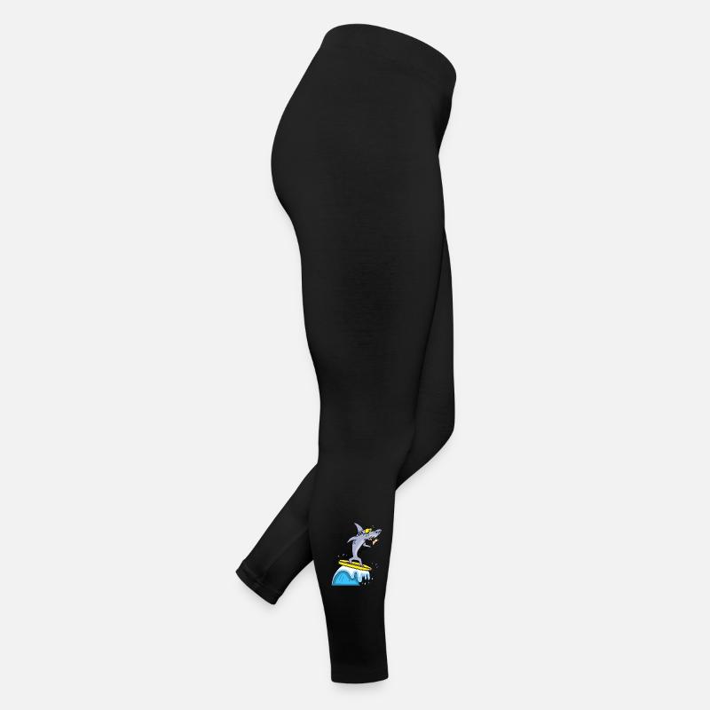 Shark and surfing Women’s Jersey Leggings