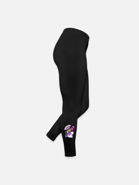 La musique nourrit mon âme - Dessin animé fantôme mignon - Legging en jersey Femme - noir - Droite