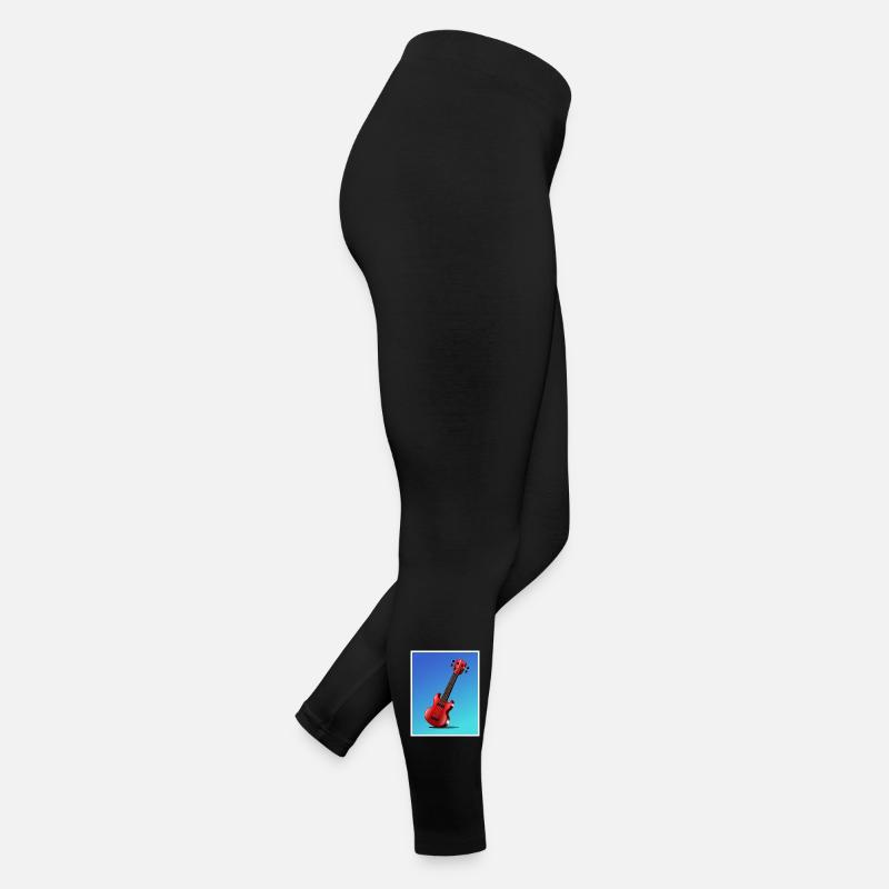 Affiche de guitare de dessin animé Legging en jersey Femme